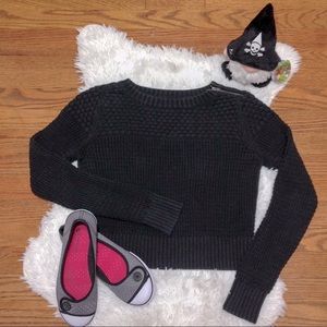 Banana Republic Relaxed Cropped Sweater with Accent Zipper